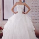 Disney Princess Outdoor Ball Gown Backless Brush Train Paillette Bridal Gown