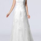 Fairytale Outdoor A-line V-neck Zipper Organza Appliques Bridal Gown