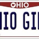 Ohio Girl  Vanity License Plate Tag 6"x 12" NCAA Buckeyes Metal Auto Ohio State