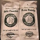 MLB A's Team Rain Poncho -Oakland  Baseball-2 Pack New White Athletics Logo