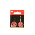 Nebraska Cornhuskers NCAA Round Logo Dangle Earrings New Orange Jewelry