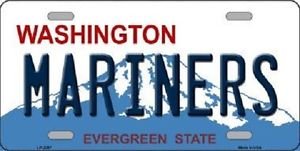 Mlb Mariners Vanity License Plate Tag Seattle 6"x 12"  Metal Auto Kingdome New
