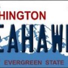 Seahawks Vanity License Plate Tag Seattle  6"x 12" Metal Nfl Auto Wilson 12th