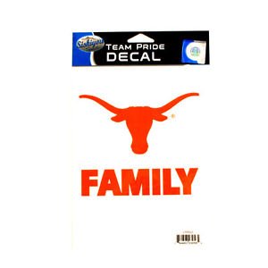 NCAA  Decal Texas  Team Logo Team Pride Family Decal - Longhorns Orange   Auto