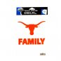 NCAA  Decal Texas  Team Logo Team Pride Family Decal - Longhorns Orange   Auto