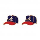 Atlanta Braves EARRING~ MLB Pair Studded Baseball Cap Helmet Earrings~ New!