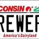 MLB Brewers Vanity License Plate Tag  6"x 12"  Metal Auto Milwaukee Braun New