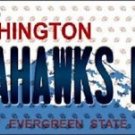 Seahawks Fan Vanity License Plate Tag Seattle  6"x 12" Metal Nfl Auto Wilson