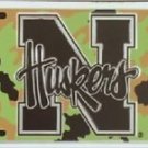 NEBRASKA LICENSE PLATE CAR TRUCK TAG CORNHUSKERS  CAMO METAL EMBOSSED NCAA MU