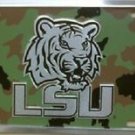 LSU TIGERS LICENSE PLATE CAR TRUCK TAG   CAMO METAL EMBOSSED NCAA MSU STATE NEW