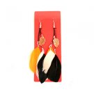 SAN FRANCISCO GIANTS LICENSED WOMENS MLB FAN FEATHER EARRINGS DANGLE STYLE