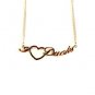 Oregon Duck Necklace -Script  Heart + Ducks NCAA Logo Team Womens School