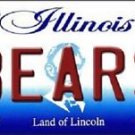 Nfl Bears Vanity License Plate Tag Chicago  6"x 12"  Metal Auto Ditka Midway New