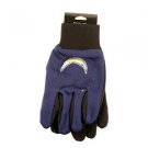 NFL Chargers Sport Garden Utility Grip Gloves Team San Diego Blue Black Logo