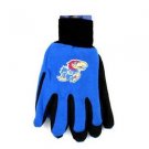 NCAA Kansas Sport Garden Utility Grip Gloves Team Jayhawks Logo Blue Basketball