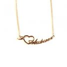 Auburn Tigers Necklace -Script  Heart + NCAA Logo Team Womens School