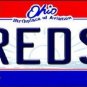 MLB Reds Vanity License Plate Tag State 6"x 12"  Metal Auto Cincinnati Ohio New