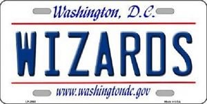 NBA Wizards Vanity License Plate Tag Washington 6"x 12" Metal Wall Auto New Car