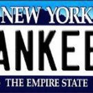 Mlb New York Yankees Vanity License Plate Tag  6"x 12"  Metal Auto City State