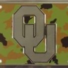 OKLAHOMA LICENSE PLATE CAR TRUCK TAG SOONERS  CAMO METAL EMBOSSED NCAA OU BOOMER