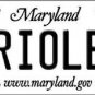 MLB Orioles Vanity License Plate Tag State 6"x 12"  Metal Auto Baltimore MD New