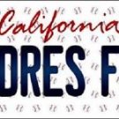 Mlb Padres Fan Vanity License Plate Tag  6"x 12"  Metal Auto San Diego Baseball