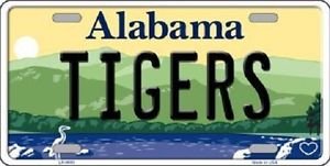 NCAA Tigers Vanity License Plate Tag 6"x 12" Sports Auburn  Metal Auto Alabama