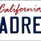 MLB Padres Vanity License Plate Tag State 6"x 12"  Metal Auto  San Diego CA New