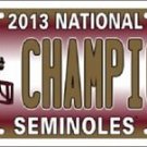 Ncaa Seminoles Vanity License Plate Tag 6"x12" Fsu Noles State Metal Throwback