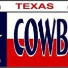 Texas Cowboy Vanity Metal Novelty License Plate 6" X 12" State Auto Tag Car New