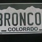 NFL Broncos Vanity License Plate Tag Denver  6"x 12"  Metal Auto Mile High Elway
