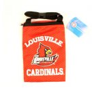 Louisville Cardinals Pouch Purse 6"x 8" NCAA Game Day Jersey Littlearth Red Logo