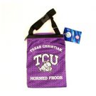 TCU Hornfrogs Pouch Purse 6"x 8" NCAA Game Day Jersey Littlearth Purple Logo
