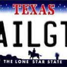 Texas Tailgater Cowboy Vanity Metal Novelty License Plate Metal State Auto Tag