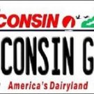 Wisconsin Girl  Vanity Metal Novelty License Plate Metal Packers  Auto Tag