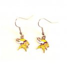 NFL Minnesota Vikings Dangling Earrings  Jewelry Team Logo Keenum Purple