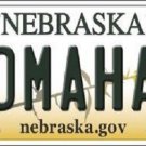 NCAA OMAHA License Plate State Background Metal Tag U.S.A. Nebraska World Series