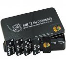 NHL Chicago Blackhawks Double Six Domino Set Football Game Team Logo Cup