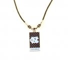 NCAA North Carolina Tar Heels Diamond Plate Rope Necklace - Team Logo UNC New