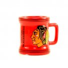 NHL Chicago Blackhawks Sculpted Ceramic 2 Oz Mini Mug Shot Glass Stanley Cup