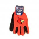 NCAA LOUISVILLE CARDINALS WORK GLOVES  ALL PURPOSE/UTILITY  ADULTS RED