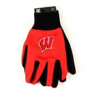 NCAA WISCONSIN BADGERS WORK GLOVES  ALL PURPOSE/UTILITY  ADULTS RED WHITE