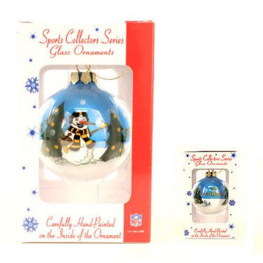 NFL Green Bay Packers Hand Painted Glass Ornament Christmas Tree In Box