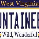 NCAA Mountaineers License Plate State Background Metal Tag West Virginia U.S.A."