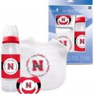 Nebraska Infant 3-Piece Bottle, Bib & Pacifier Set - NCAA Cornhuskers Big Red