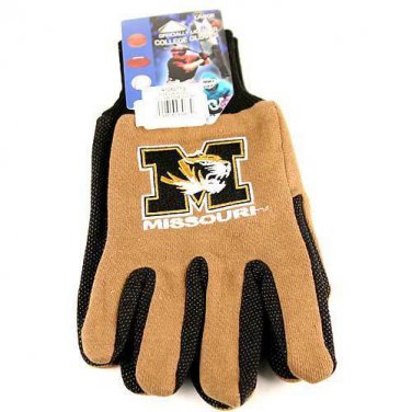 MISSOURI TIGERS  ALL PURPOSE/UTILITY WORK GLOVES ADULTS NCAA GOLD