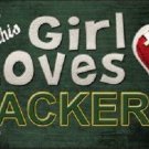 NFL This Girl Loves Her Packers Tag  License Plate Metal Car Truck Green Bay