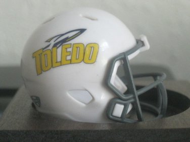 NCAA Toledo Rockets Custom Pocket Pro Helmet White MAC Logo UT