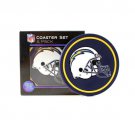 NFL Coaster Set - San Diego Chargers , 4 Pc Round Vinyl NFL Drink  Bar Home