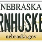 NCAA Cornhuskers License Plate State Background Metal Tag  U.S.A. Nebraska Red